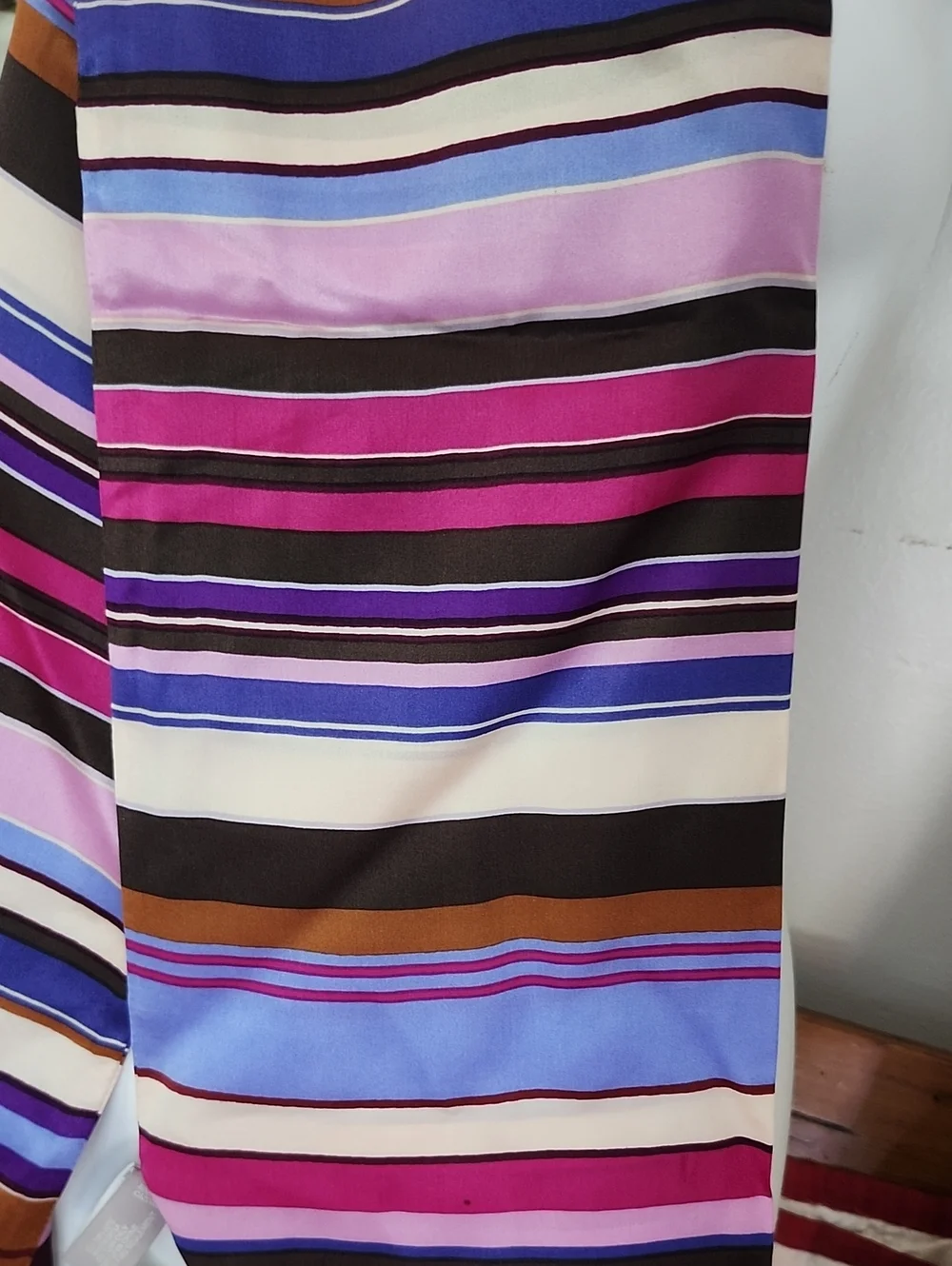 ECHO Striped Multicolor Silk Scarf 8 X 61